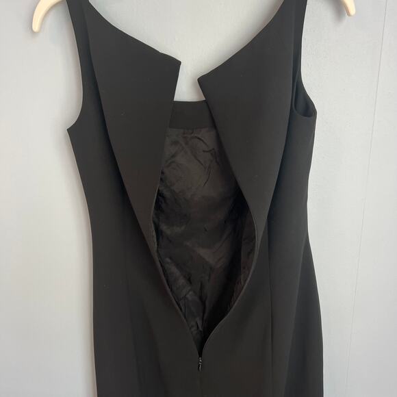 Tahari Long Black Evening Gown Dress with Slit Size 2 - Picture 8 of 16